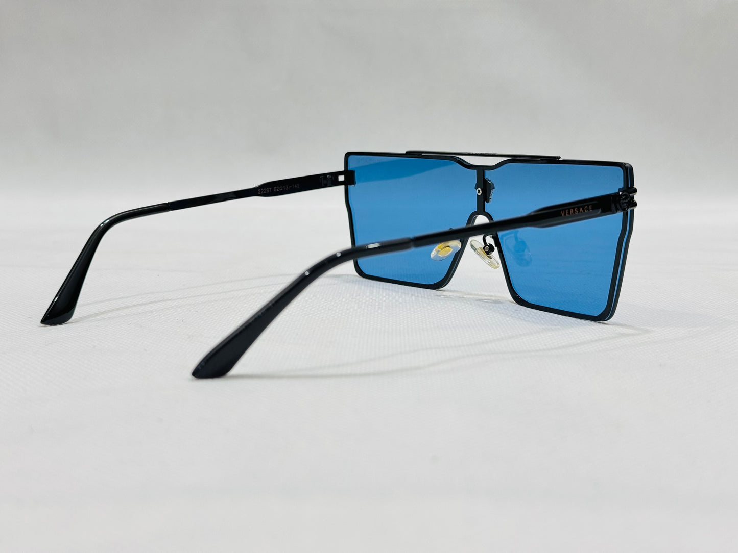 Versace -22267-– Blue Shield – Gold Accent -Sunglasses