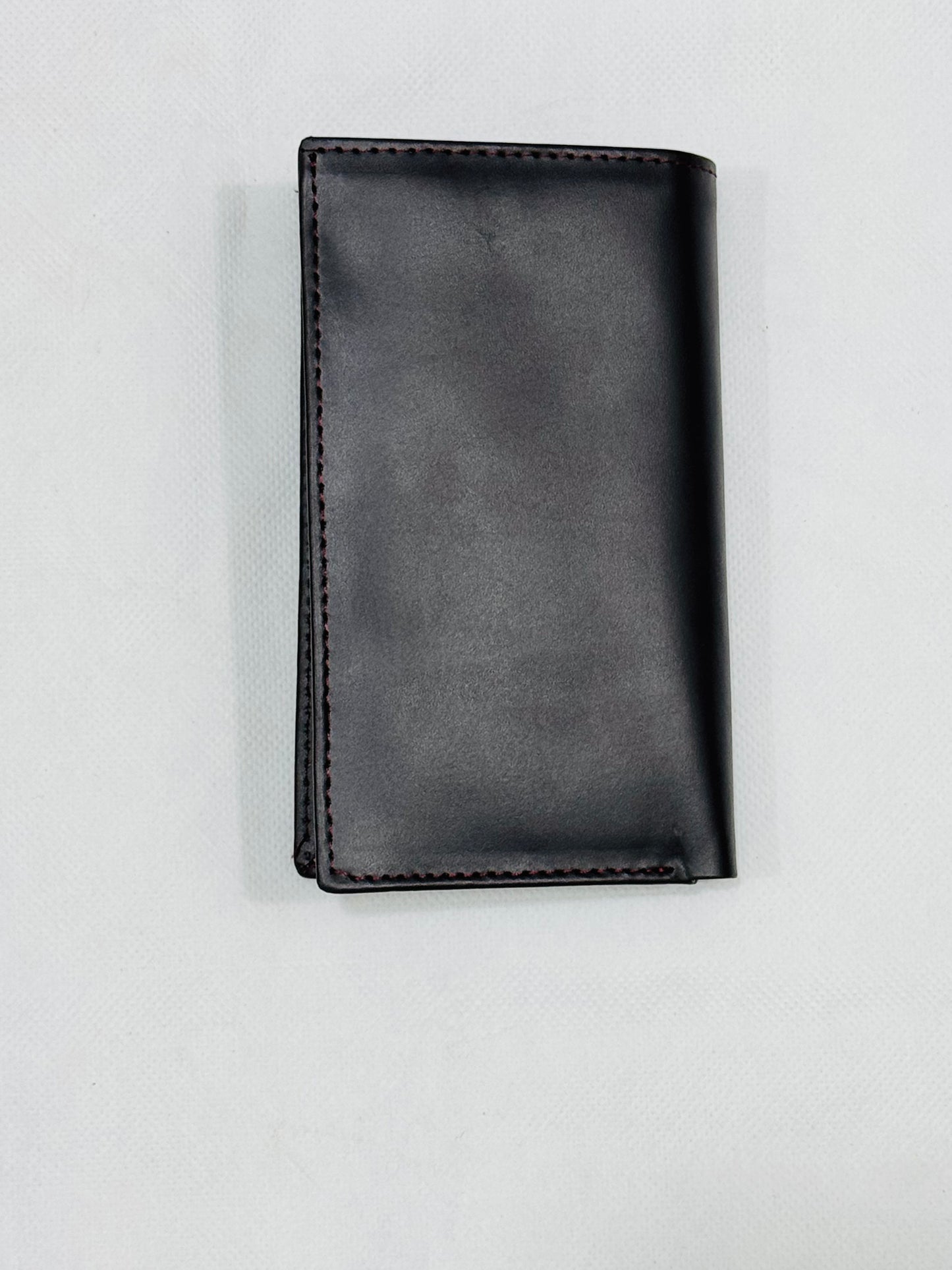 Deep Plum Leather Wallet – Minimalist Elegance