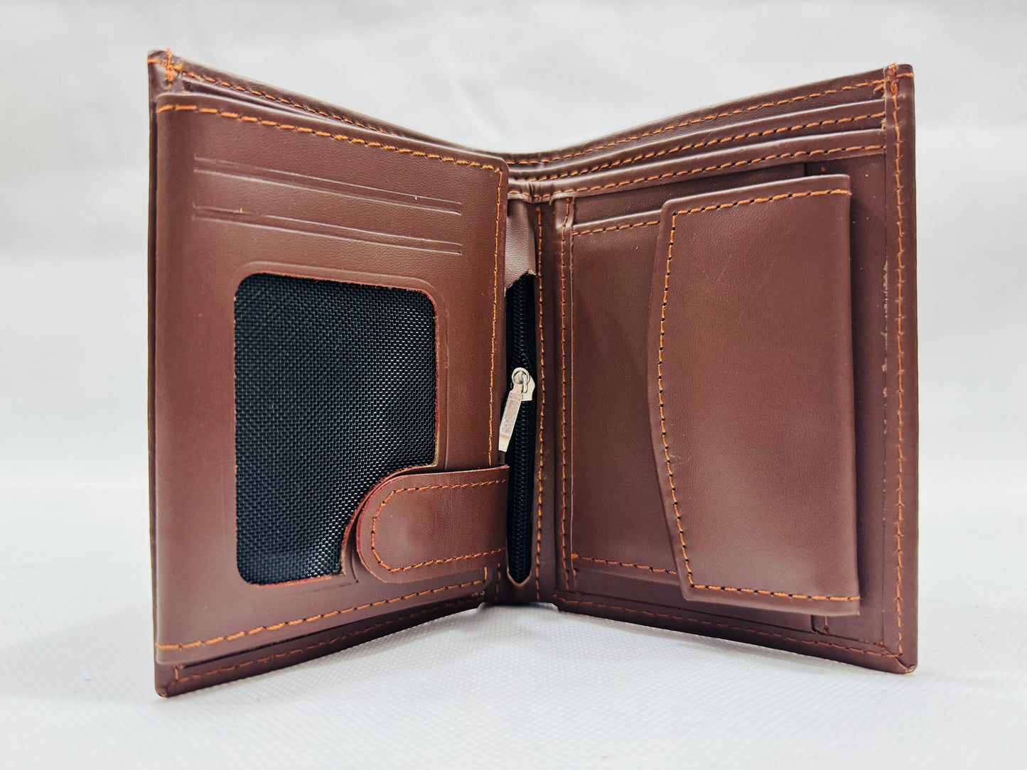 Classic Brown Minimalist Tri-fold Wallet